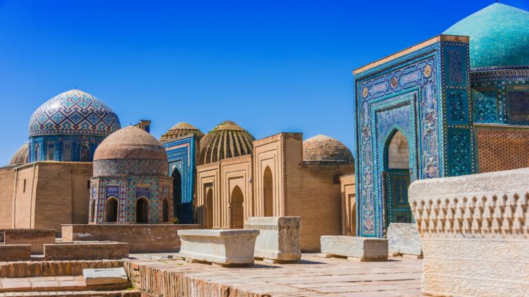 Shah-i-Zinda, a necropolis in Samarkand, Uzbekistan